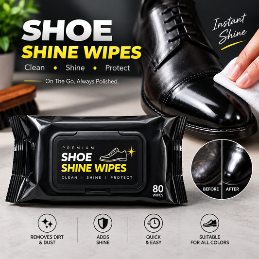 Shoe Shine Wipes – Instant Clean & Shine Shoe Cleaning Wipes